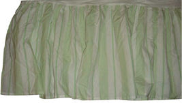 Pottery Barn Kids Eliza Green &amp; White Crib Skirt Cribskirt Nursery Bedskirt - £10.19 GBP