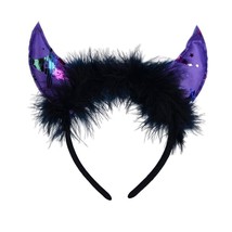 LED Devil Horn Light Up Headband Flashing Horn Halloween Christmas Party... - £19.53 GBP