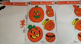 11 Vintage Paper Magic Group Halloween Presto Stick Window Decals Pumpkins USA - £14.30 GBP