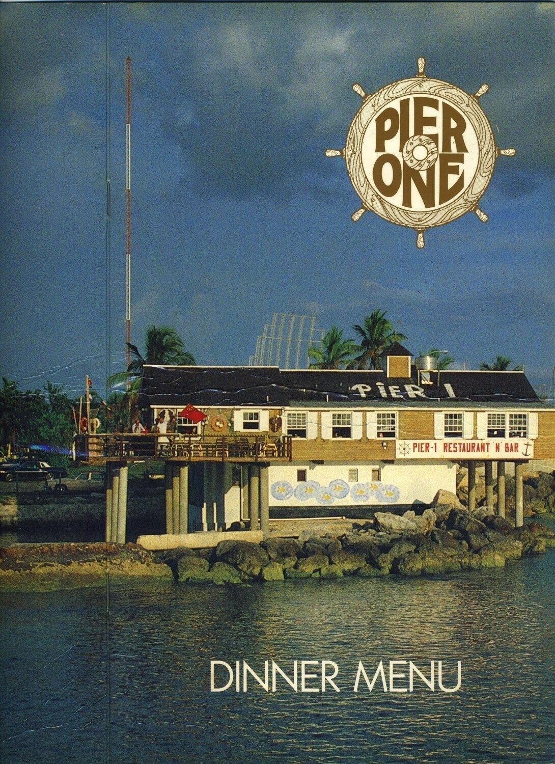 Pier One Seafood Restaurant Dinner Menus & Postcard Freeport Bahamas