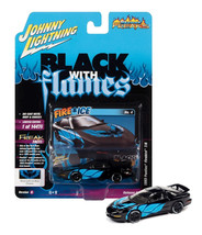 Johnny Lightning 1993 Pontiac Firebird T/A (Black with Flames) Die Cast Car NIP - $9.88
