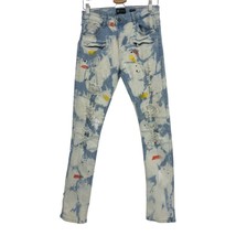 Waimea skinny jeans 20 youth mens distressed splatter stone washed denim pants - £20.93 GBP