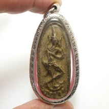 LP Boon Big amulet Phra Leela NungTaloong bless 1910s Buddha Walk to Cross Over  - £294.19 GBP