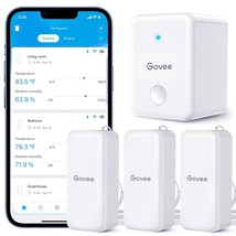 Govee Wifi Hygrometer Thermometer Sensor 3 Pack, Indoor Wireless, Greenh... - $72.94