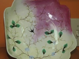 Hand Painted Prussia 8.25&quot; Bowl marked Depon 3567 E.S 19th Century Porce... - $24.74