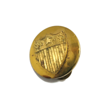 WWII Korean War Era US Army Adjutant General Corps Collar Disc Pin Brass - £14.91 GBP