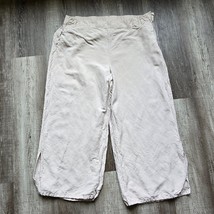 J Jill Linen Pants Womens Size Extra Large Wide Leg Side Zip Beach Resort Summer - £22.60 GBP