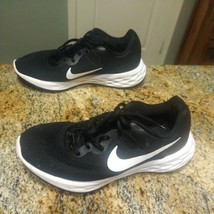Nike Mens Revolution 6 DD8475-003 Black Running Shoes Sneakers Size 8 W - $48.51