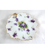 Norcrest Japan Sweet Violets leaf shaped plate with violets 4.75&quot; - $12.11 CAD
