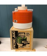 New Vtg Thermos 1 Gallon orange White Water Jug Camping Drink Picnic Coo... - $70.55 CAD