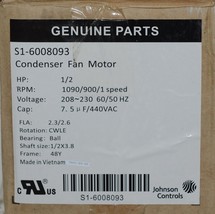 Johnson Controls 6008093 Condenser Fan Motor Ball Bearings image 2