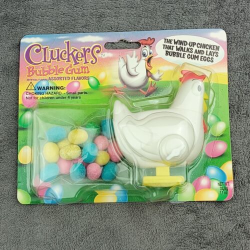 Primary image for Vintage 2000 Cluckers Wind Up Chicken Walks Lays Bubble Gum Eggs