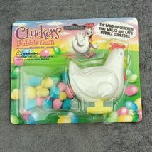 Vintage 2000 Cluckers Wind Up Chicken Walks Lays Bubble Gum Eggs - $11.30