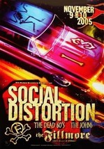 Social Distortion Poster Fillmore The Dead 60's The Johns November 2005 - $67.49