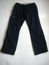 Women&#39;s Koi by Kathy Peterson Navy Blue Cargo Scrub Pants Size M Medium - $12.99