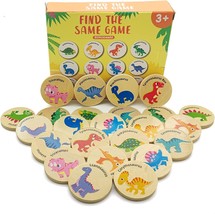 24PCS Wooden Memory Game.Matching Games for Toddlers 1 3.Memory Game for Toddler - £18.68 GBP