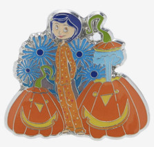 Loungefly Coraline Portrait Flowers And Jack-o-lanterns Halloween Enamel... - $23.26