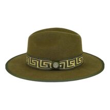 Men Bruno Capelo Dress Hat Australian Wool Pinch Front Fedora WE976 Olive Green image 2