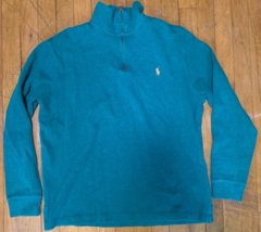 Mens Green Polo by Ralph Lauren Quarter Zip Sweater: Size Medium - £23.73 GBP