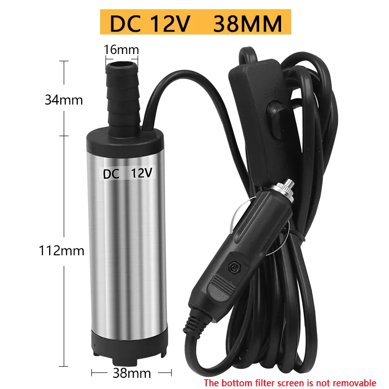 12V DC  Fuel Water Oil Car Camping Fishing Submersible Transfer Pump - $226.28