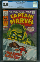 Captain Marvel # 19...CGC Universal 8.0 VF grade..1969 comic book--cc - $86.00