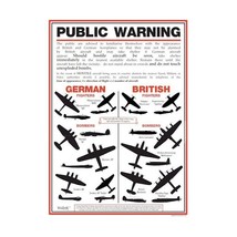 World War 2 Public Warning Aircraft Identification Poster - A3  - £18.50 GBP