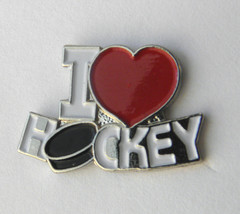 I Love Heart Hockey Nhl National Hockey Lapel Pin Badge 3/4 Inch - £4.43 GBP