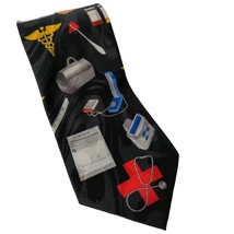 Romario Manzini Doctor Medical Bandage Reflex Hammer BP Cuff Novelty Necktie - £16.61 GBP