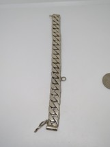 Vintage Sterling Silver 925 Temcha Mexico Cuban Link Bracelet 7&quot; 13mm - £94.81 GBP