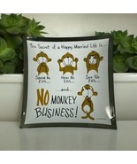 Vtg MCM Campana Monkey Business Secret Happy Married Life Glass 5” Trink... - €19,64 EUR