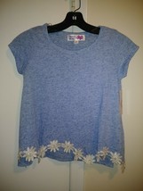 Derek Heart Girl Blue Marled Short sleeve Solid Polyester Summer Top.   T111 - £6.01 GBP