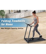 2.5HP Folding Walking Pad Treadmill, Incline, Quiet, Home Office Use - $4,471.48 MXN