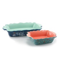 Urban Market Life On The Farm 2 Piece Stoneware Bakeware Pan Set In Assorted Co - £63.23 GBP