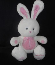 BIG RUSS BERRIE MEADOW BABY WHITE &amp; PINK BUNNY RABBIT STUFFED ANIMAL PLU... - £36.77 GBP