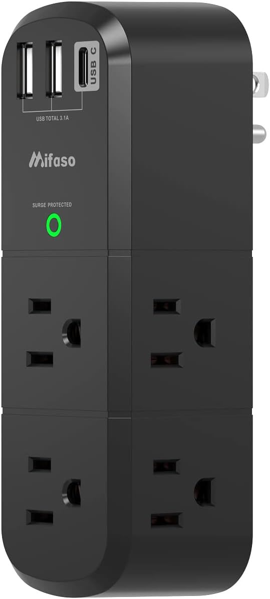 Surge Protector Usb Outlet Extender With Rotating Plug, 6 Ac Multi Plug,... - $36.99