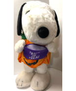 Peanuts Halloween SNOOPY In Pumpkin Costume with Treat Bag 23&quot; Plush Gre... - $54.33 CAD