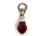 Brighton Mini Tear Droplet J92467, Silver Finish/Red, New  FITS MINI ONLY - $8.55