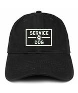 Trendy Apparel Shop Service Dog with Paw Embroidered Brushed Cotton Cap ... - £15.97 GBP