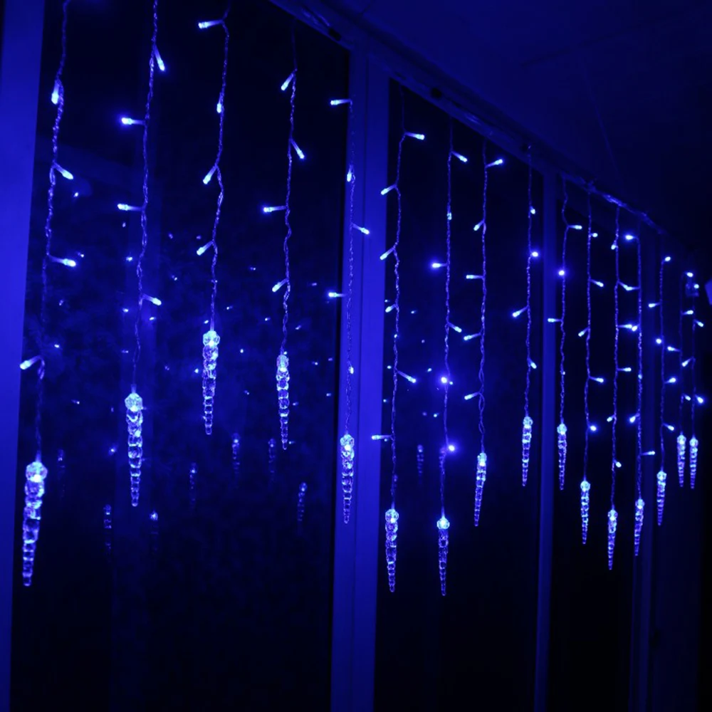 3.5M Outdoor Waterproof LED String Lights Christmas Ice Piton Flashing Curtain L - £64.41 GBP