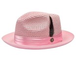 Men&#39;s Summer Spring Braid Straw style Hat by BRUNO CAPELO JULIAN JU902 Pink - $85.00