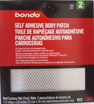 3M Bondo 932 Self Adhesive Patch Metal Mesh 2 Patches 5.9&quot;x5.8&quot; - £6.97 GBP