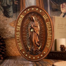 Our Lady of Guadalupe Wood Carving -The patron saint of Mexico, America - $69.00+