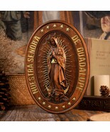 Our Lady of Guadalupe Wood Carving -The patron saint of Mexico, America - $94.32 CAD+