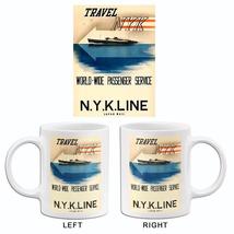 Travel NYK - 1936 - Japan - N Y K Line - Travel Poster Mug - $23.99+
