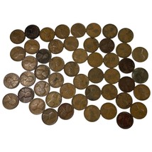 1920 Lincoln Wheat Cent Copper Coin Collection One Penny Lot of 50 - $6.92