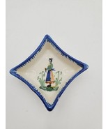 Vintage Henriot Quimper French Faience Diamond Shaped Trinket Dish Signed - $280.89 MXN