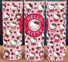 Hello Kitty Strawberry Passion Pink Tumbler Cup Mug 20oz with lid and straw - £15.65 GBP