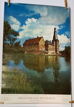 VINTAGE GERMANY POSTER WASSERSCHLOSS RAESFELD CASTLE 29X20 - £15.03 GBP