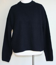 NWOT Thick Navy Ribbed Sweater Size Small - £13.95 GBP