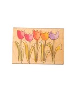 Sketch Tulips Spring Summer Flower Blooms Artistic Drawings Wood Rubber ... - £11.61 GBP